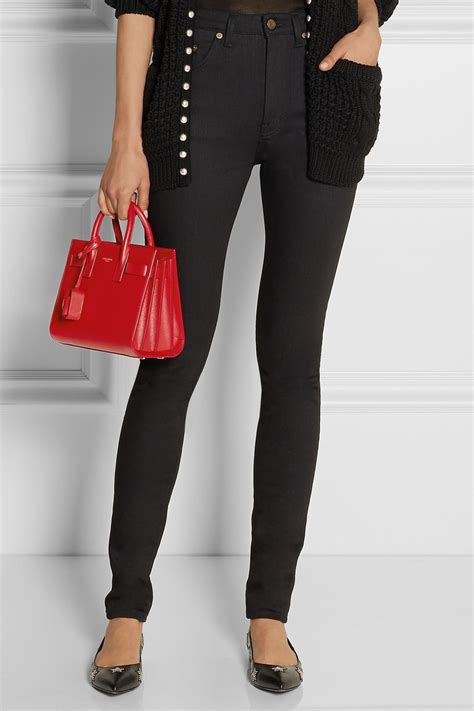 SAINT LAURENT Patent Nano Sac de Jour Red 